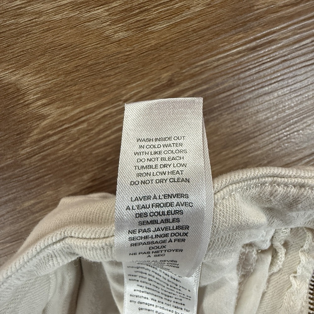Good American Women's Ivory Straight Jeans Size 6/28 High Rise Crop Stretch - Picture 4 of 8